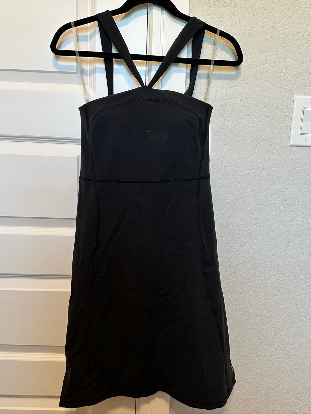 Lucy Black Mini Dress with Halter front